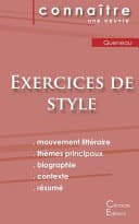 Fiche de lecture Exercices de style de Raymond Queneau (Analyse littéraire de référence et résumé complet) - Cover