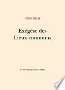 Exégèse des Lieux Communs - Cover