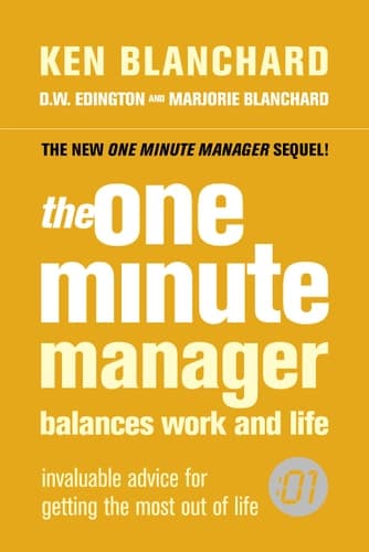 The One Minute Manager Balances Work and Life - Cover