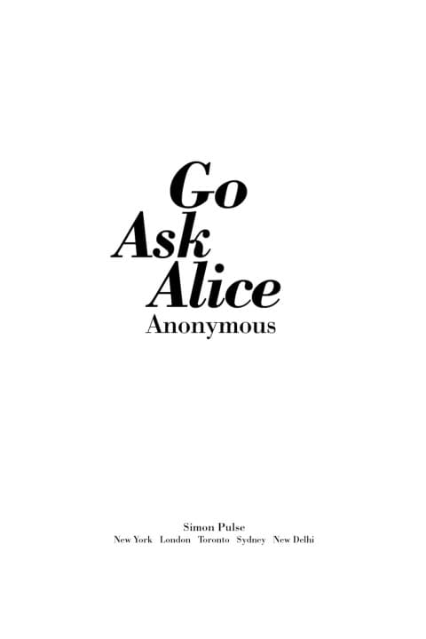 Go Ask Alice - Cover