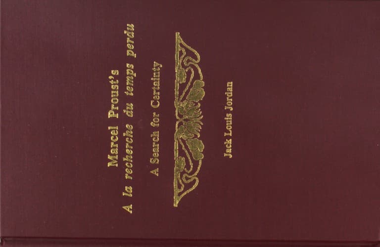 Marcel Proust's, A la Recherche Du Temps Perdu - Cover