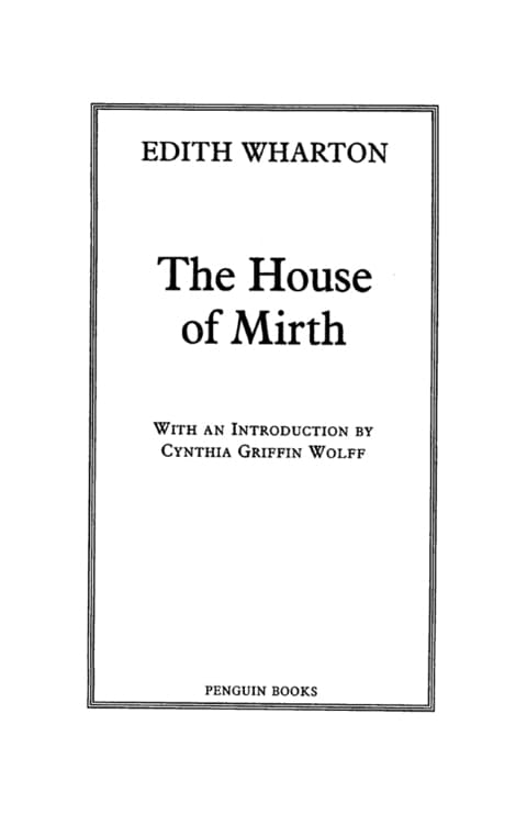 The House of Mirth - Cover