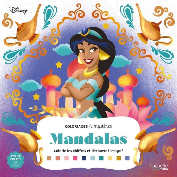 Atelier créatif ; Coloriages mystères : Disney : Mandalas - Cover