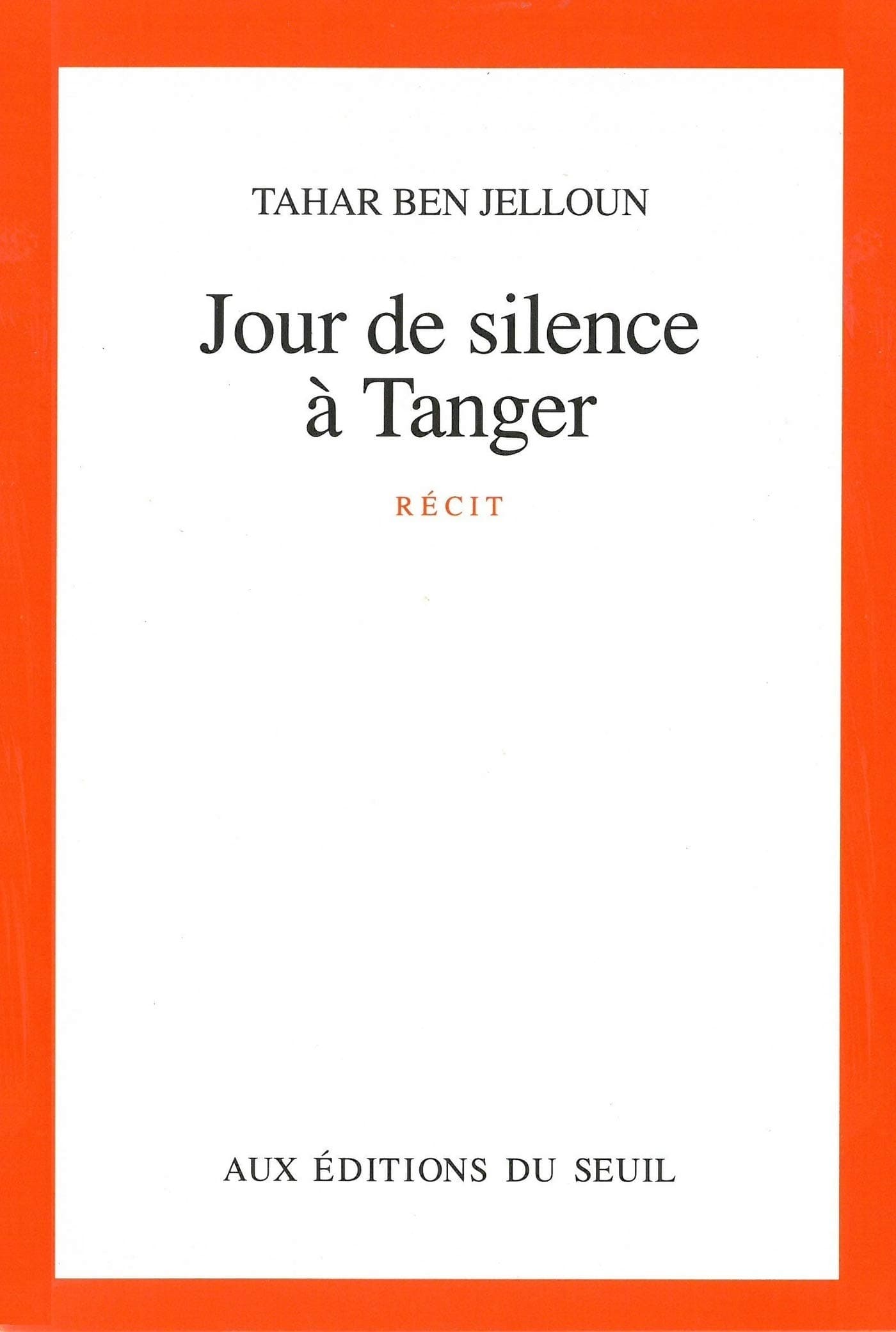 Jour de silence à Tanger - Cover