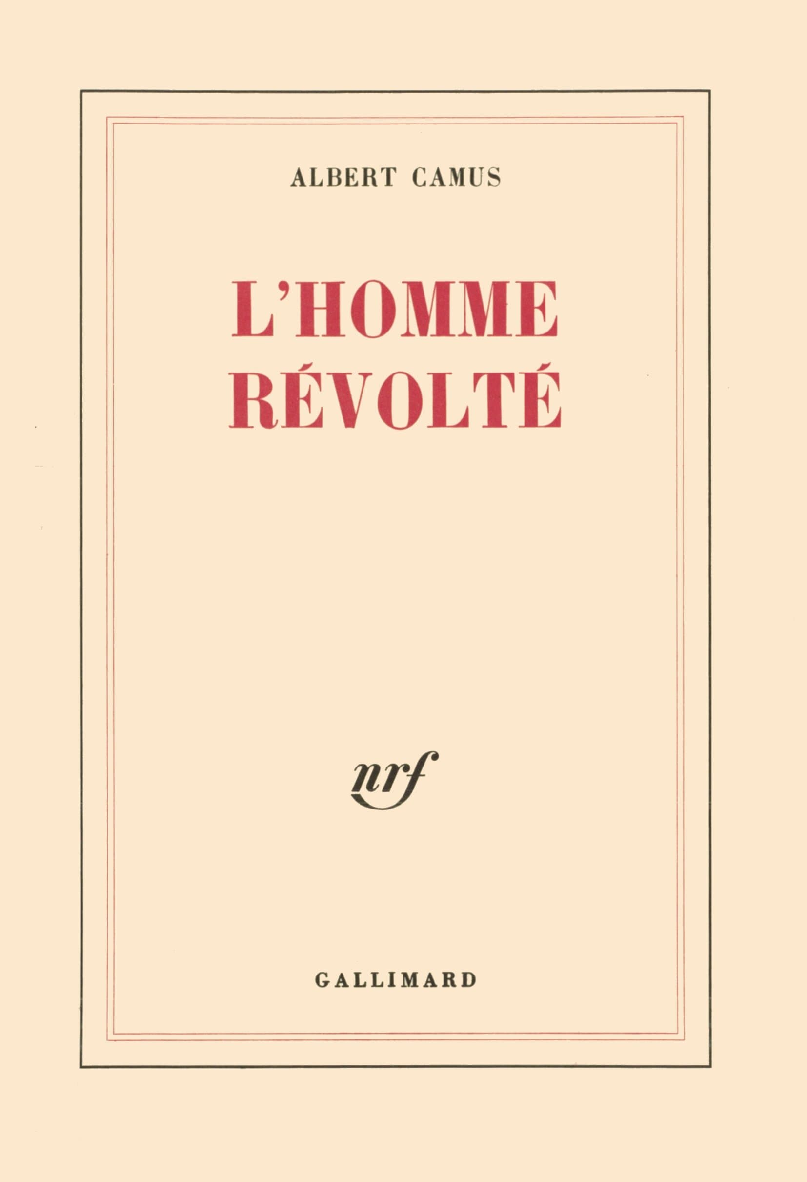 L'homme révolté - Cover