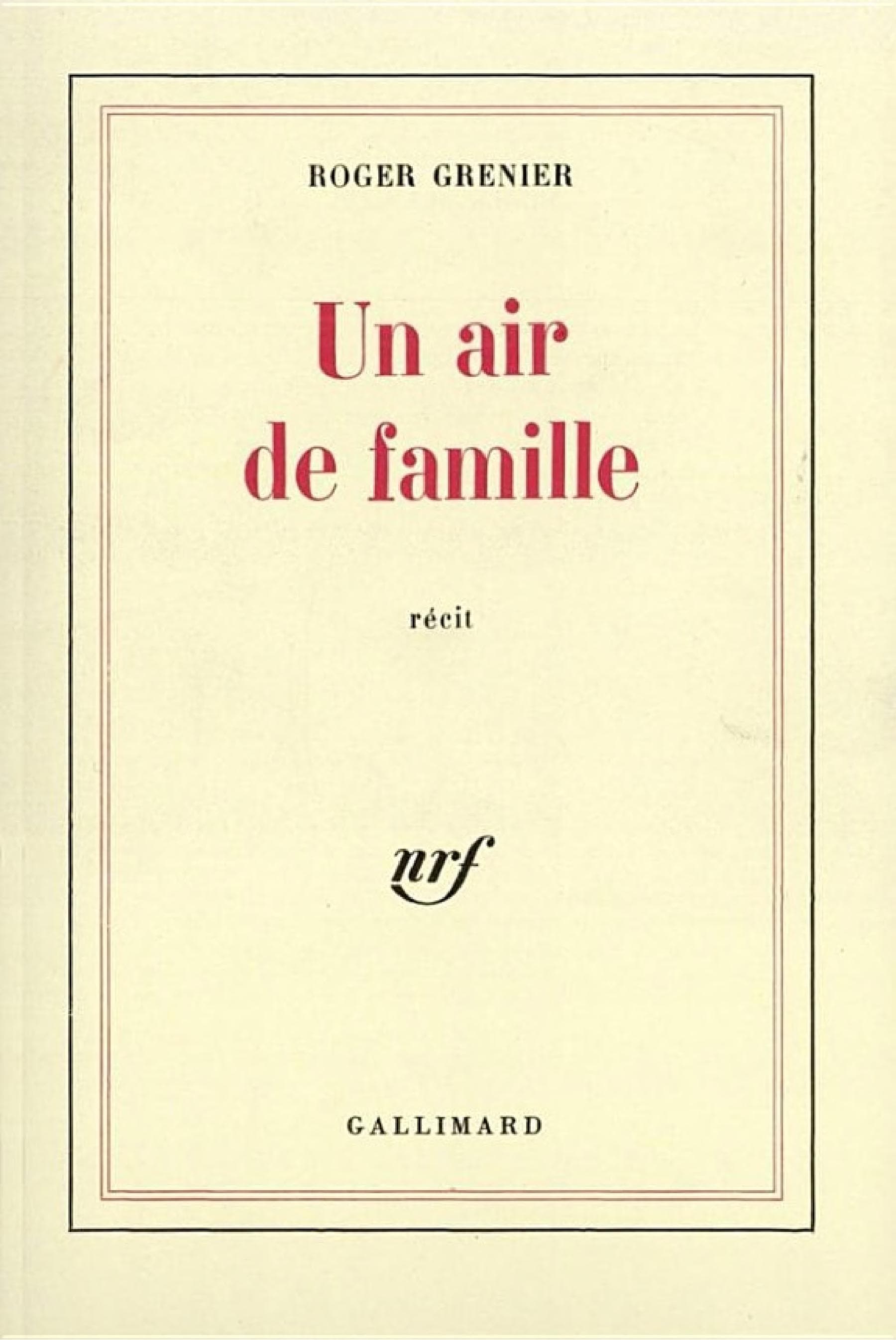 Un air de famille - Cover