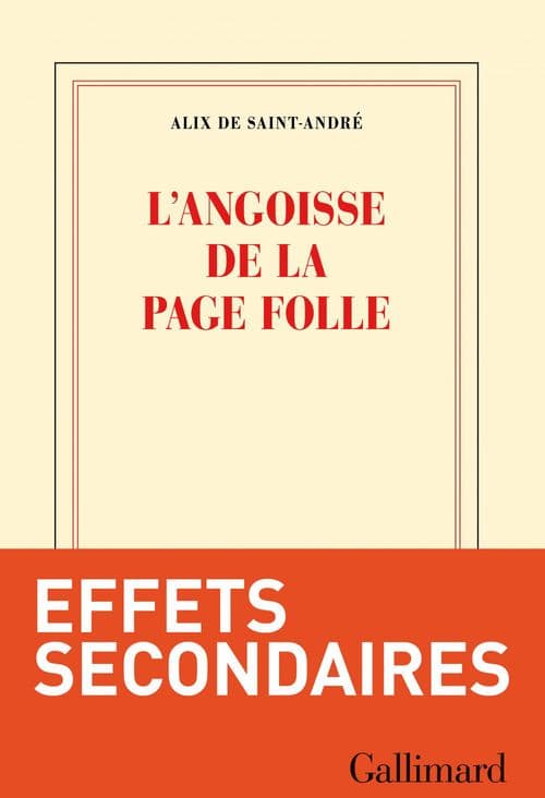 L'angoisse de la page folle - Cover