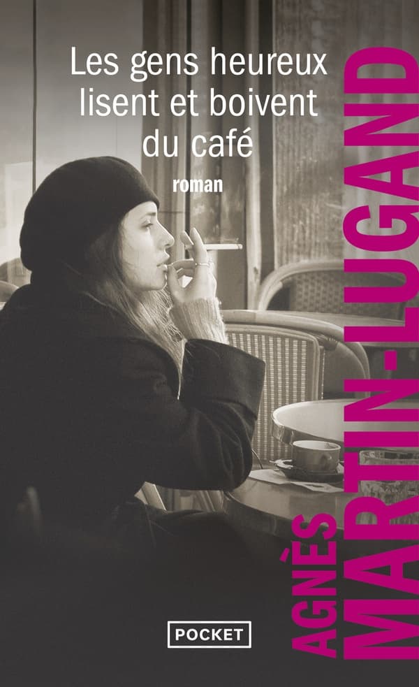 Les gens heureux lisent et boivent du café - Cover