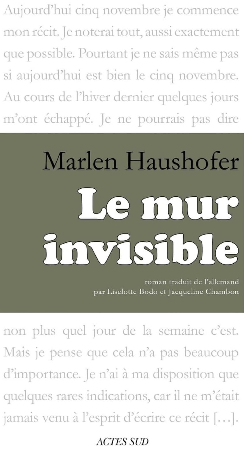Le mur invisible - Cover