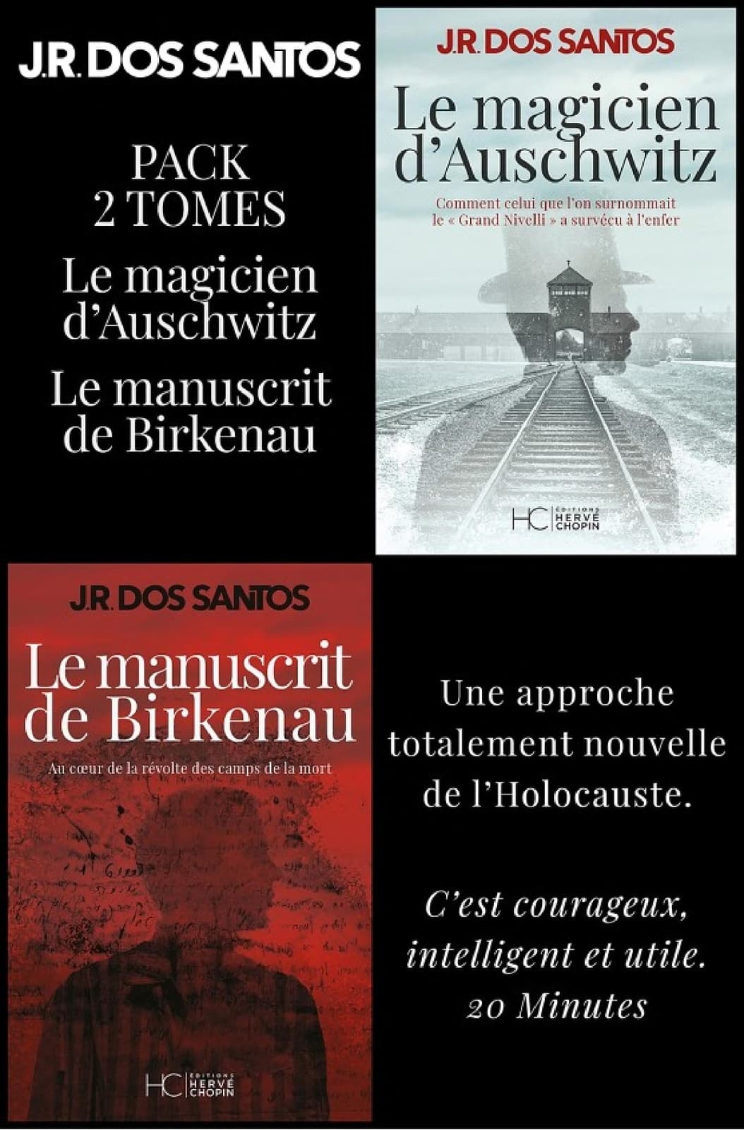 Pack Dos Santos 2 exemplaires - Diptyque Le Magicien d'Auschwitz / Le Manuscrit de Birkenau - Cover