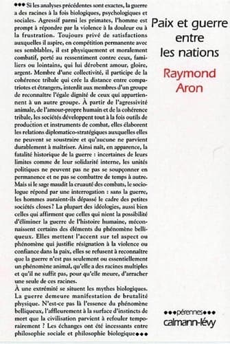 Paix et guerre entre les nations - Cover