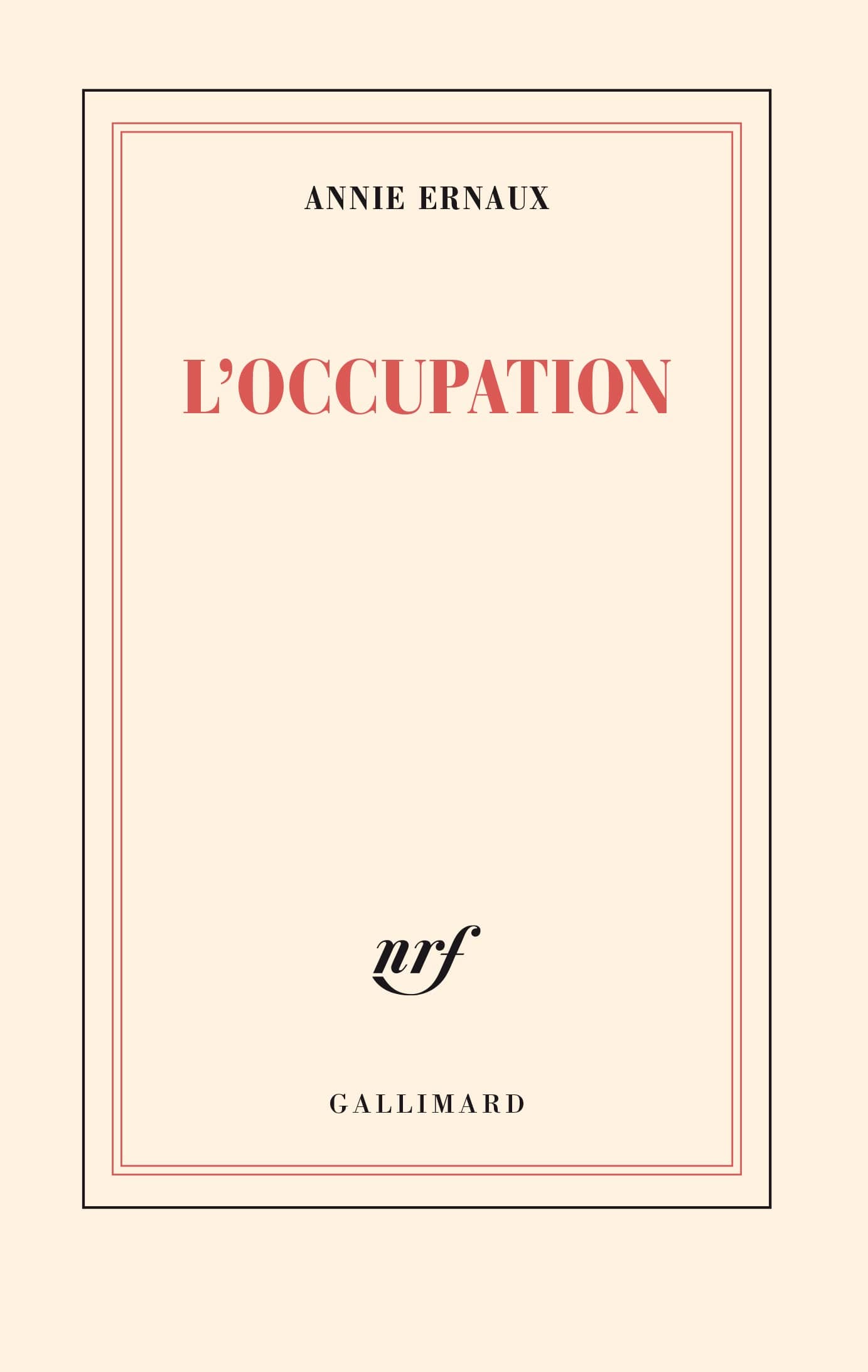 L'occupation - Cover