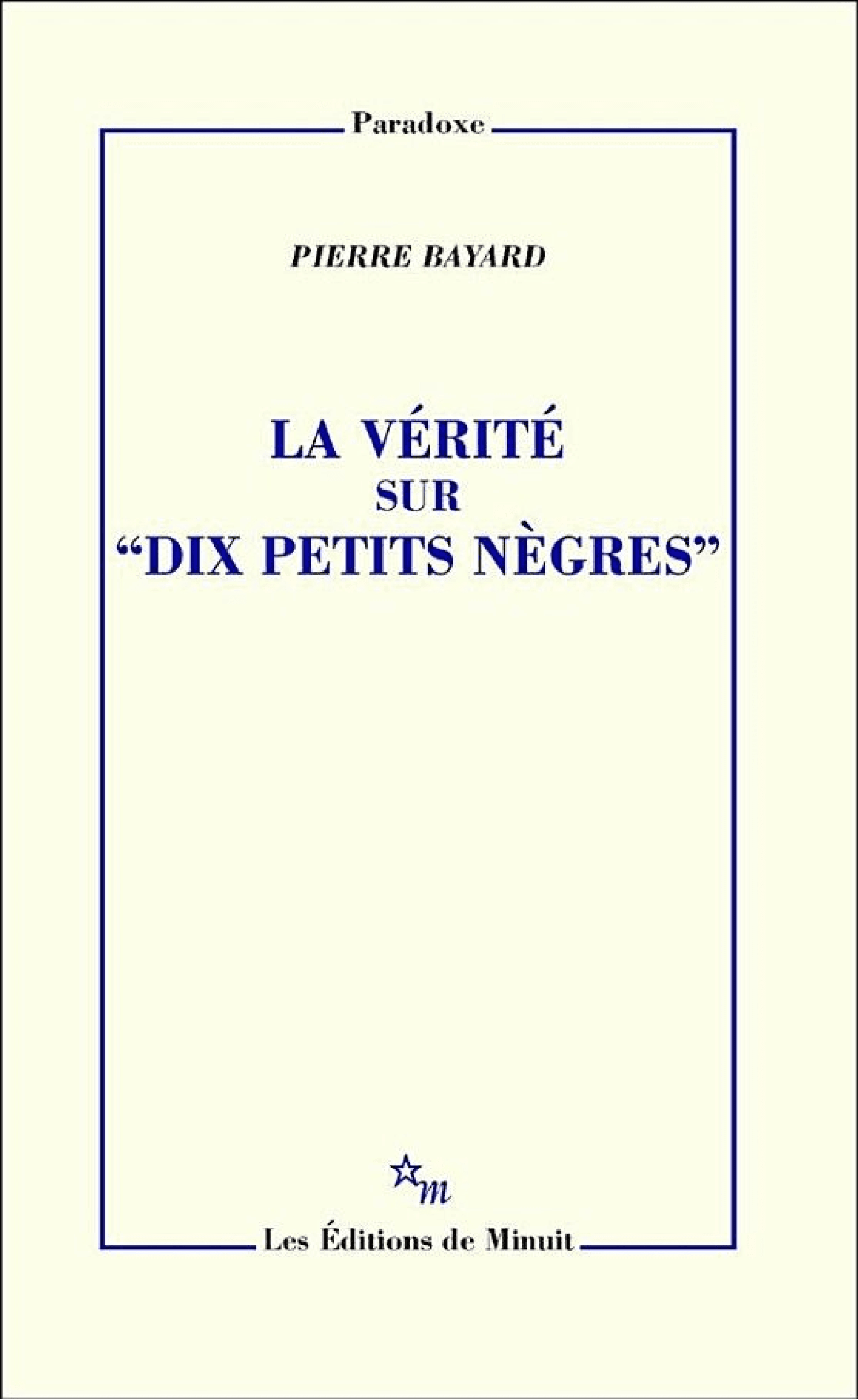 La Vérité sur Dix petits nègres - Cover