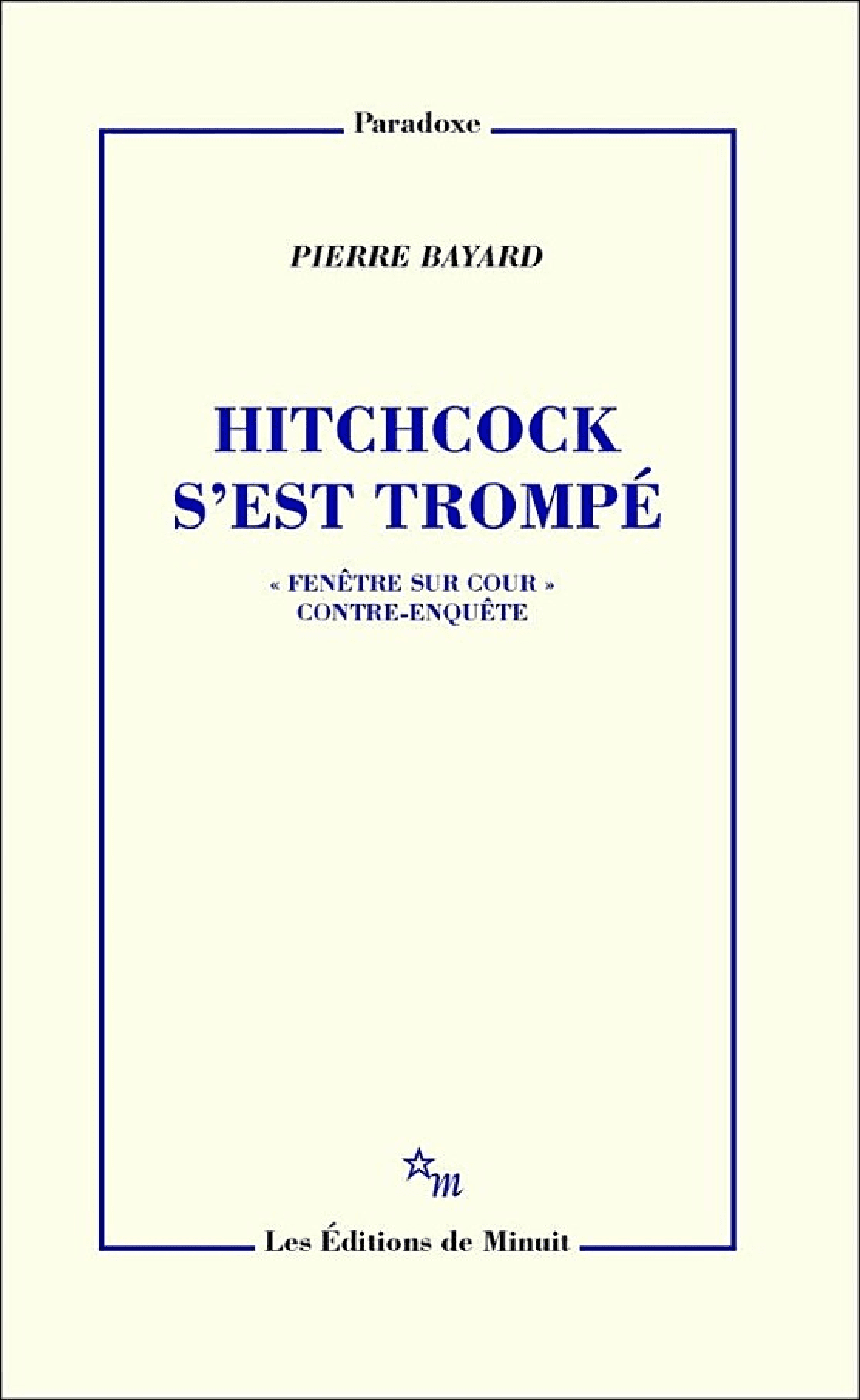 Hitchcock s'est trompé - Cover