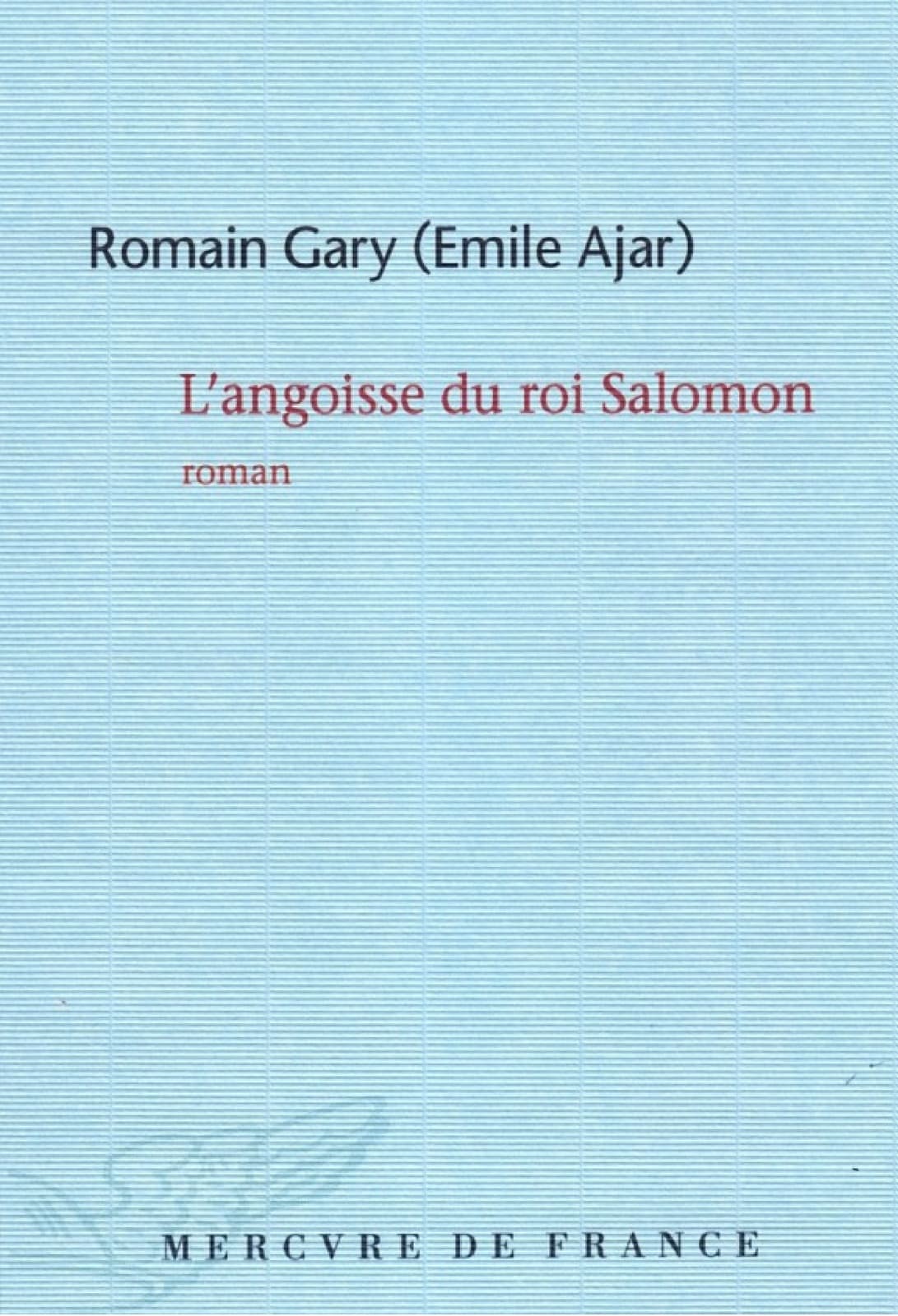 L'angoisse du roi Salomon - Cover