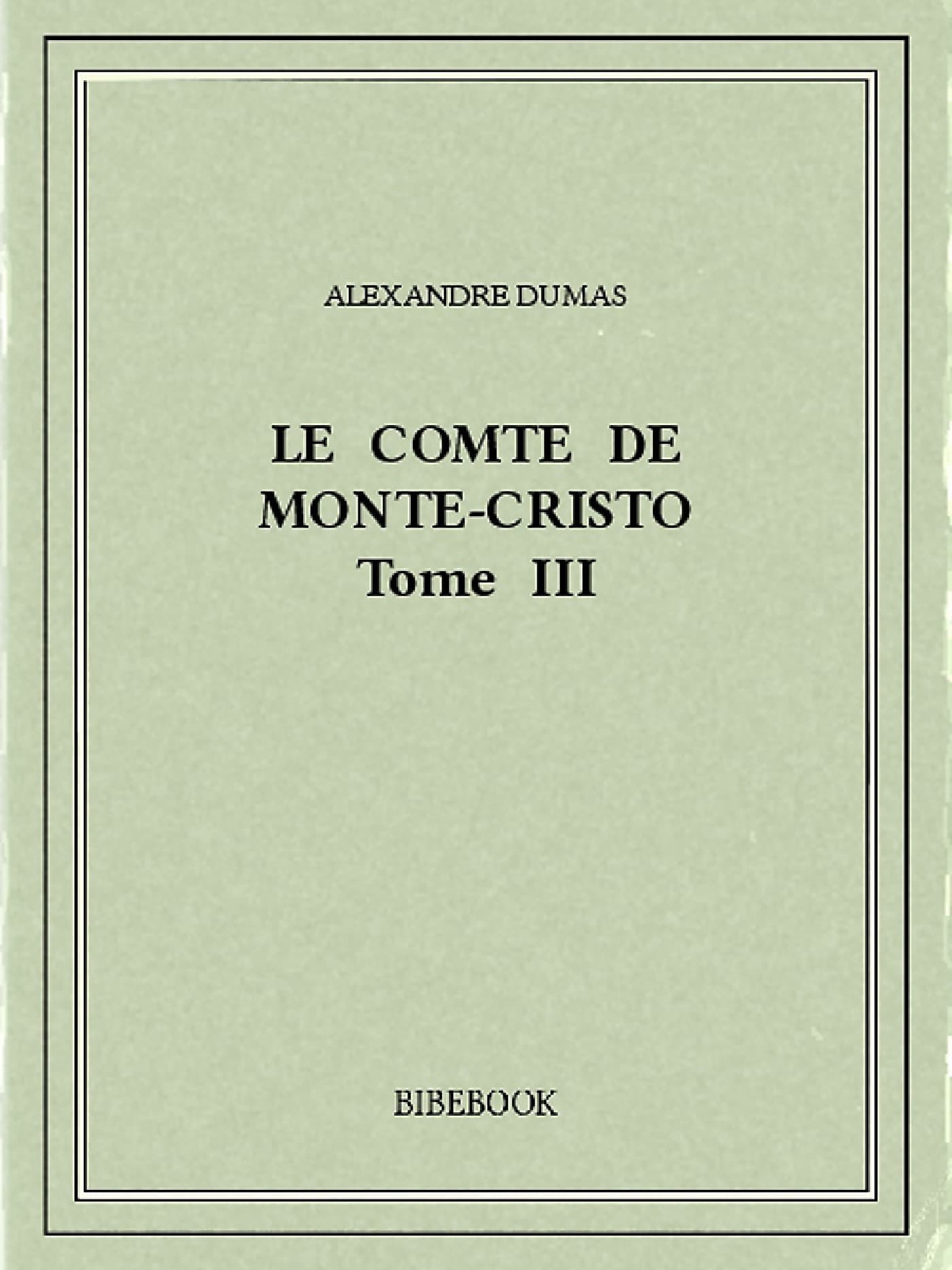 Le comte de Monte-Cristo III - Cover