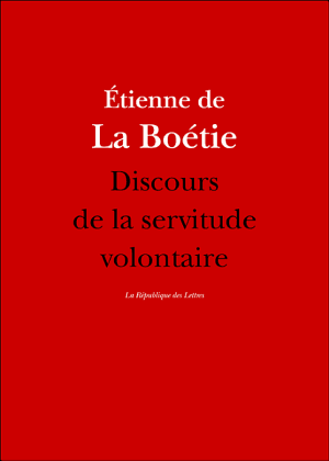 Discours de la servitude volontaire - Cover