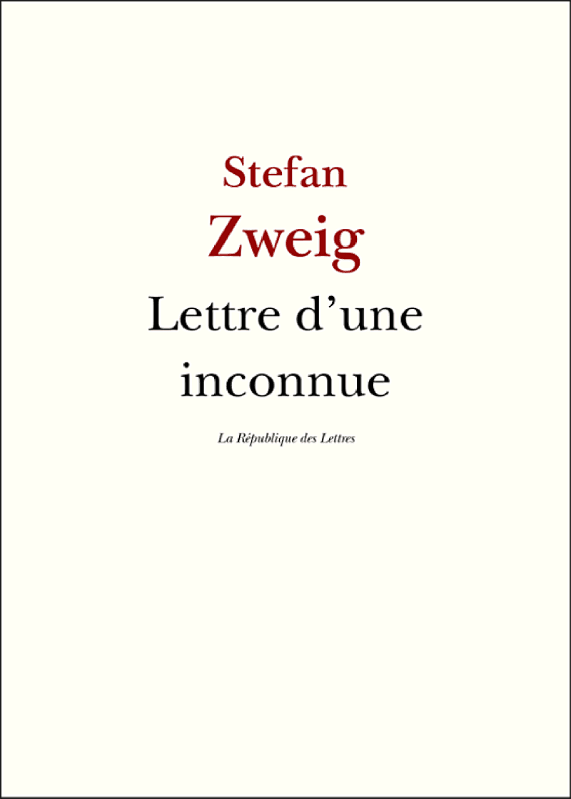 Lettre d'une inconnue - Cover