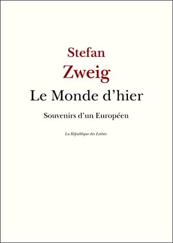 Le Monde d'hier - Cover