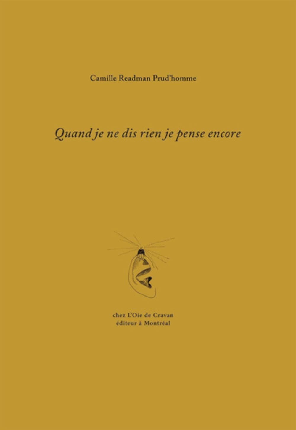 Quand je ne dis rien je pense encore - Cover