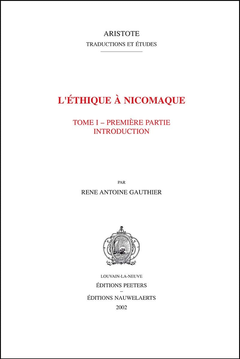 L'éthique à Nicomaque - Cover