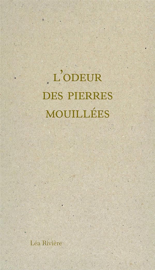 L'odeur des pierres mouillées - Cover