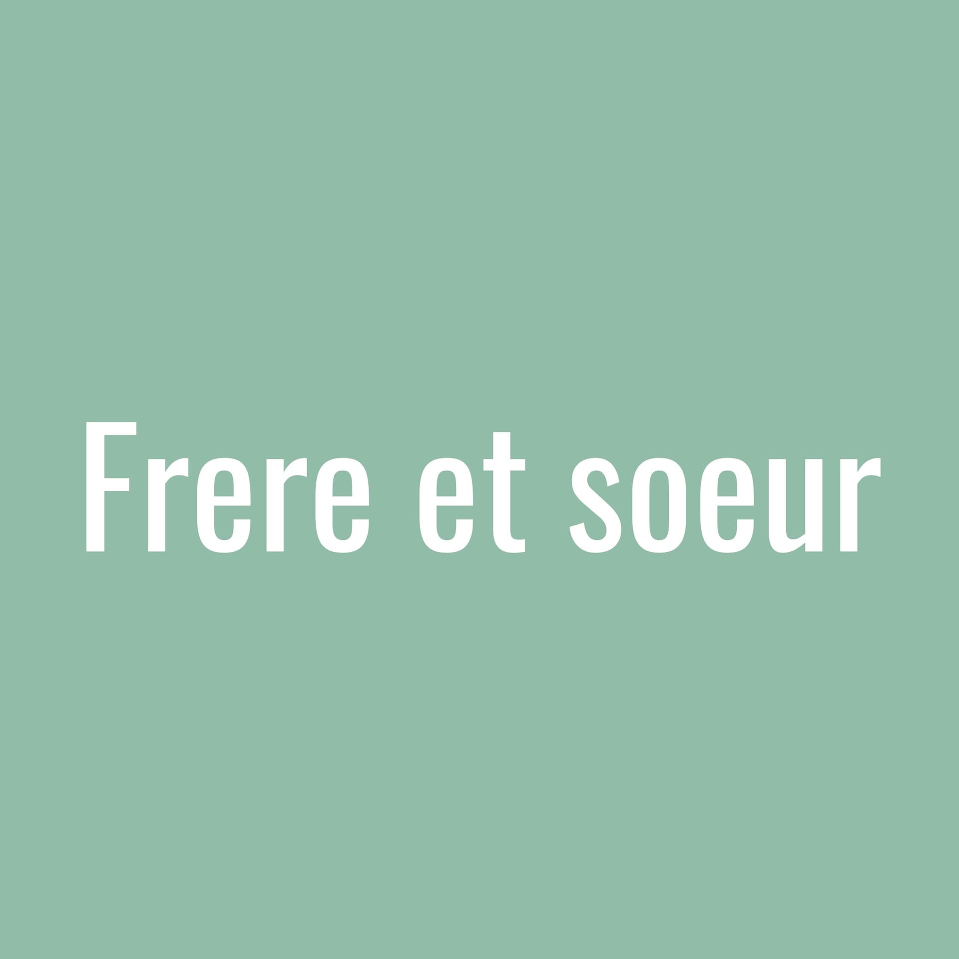 Frère et soeur - Cover