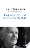 Un jour je m'en irai sans en avoir tout dit - Cover