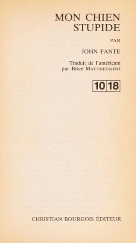 Mon chien stupide - Cover