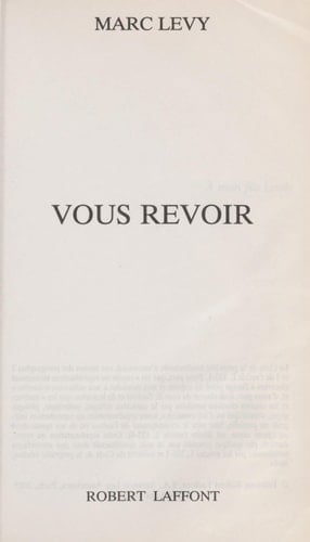 Vous revoir - Cover