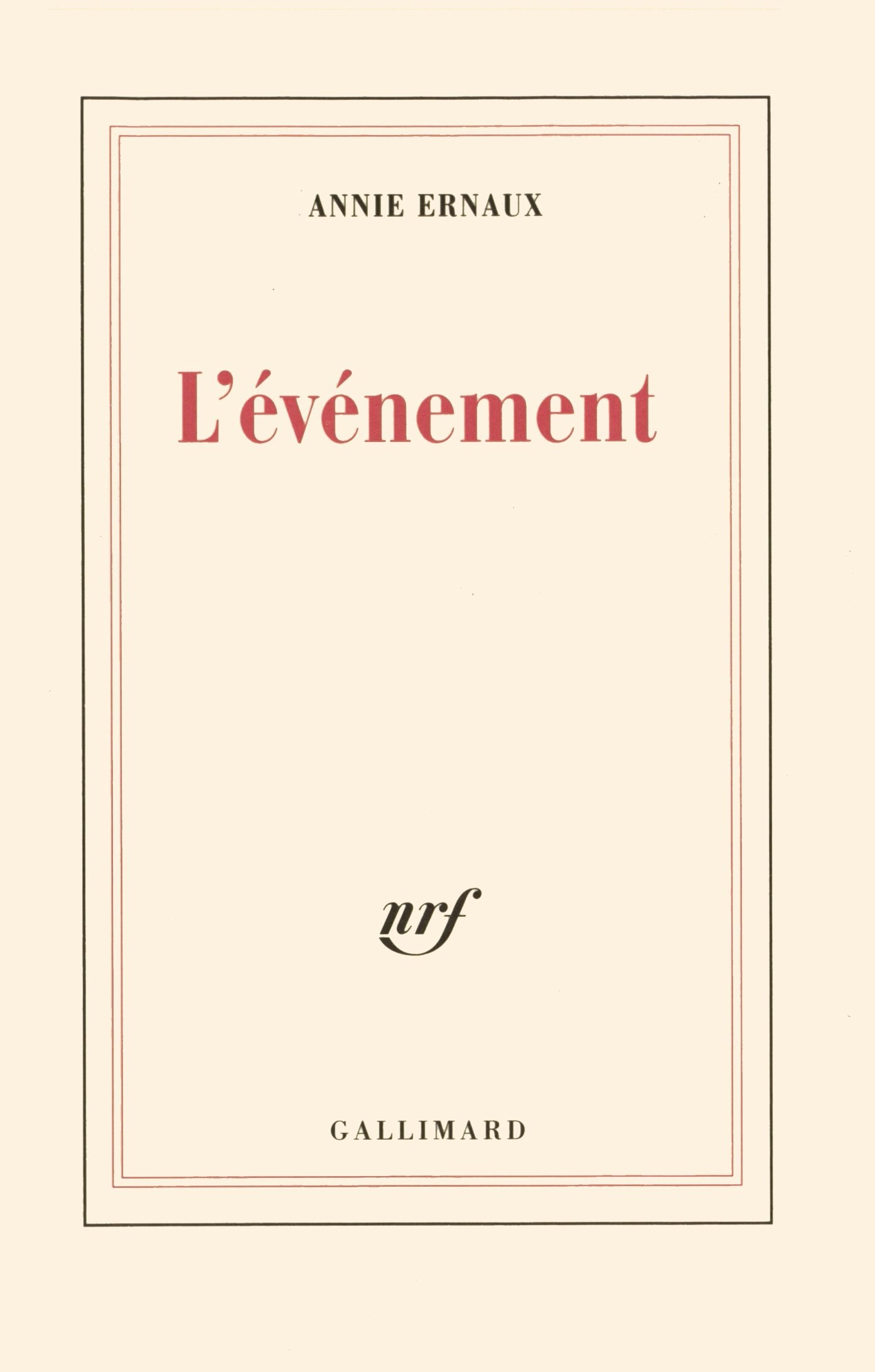 L'événement - Cover