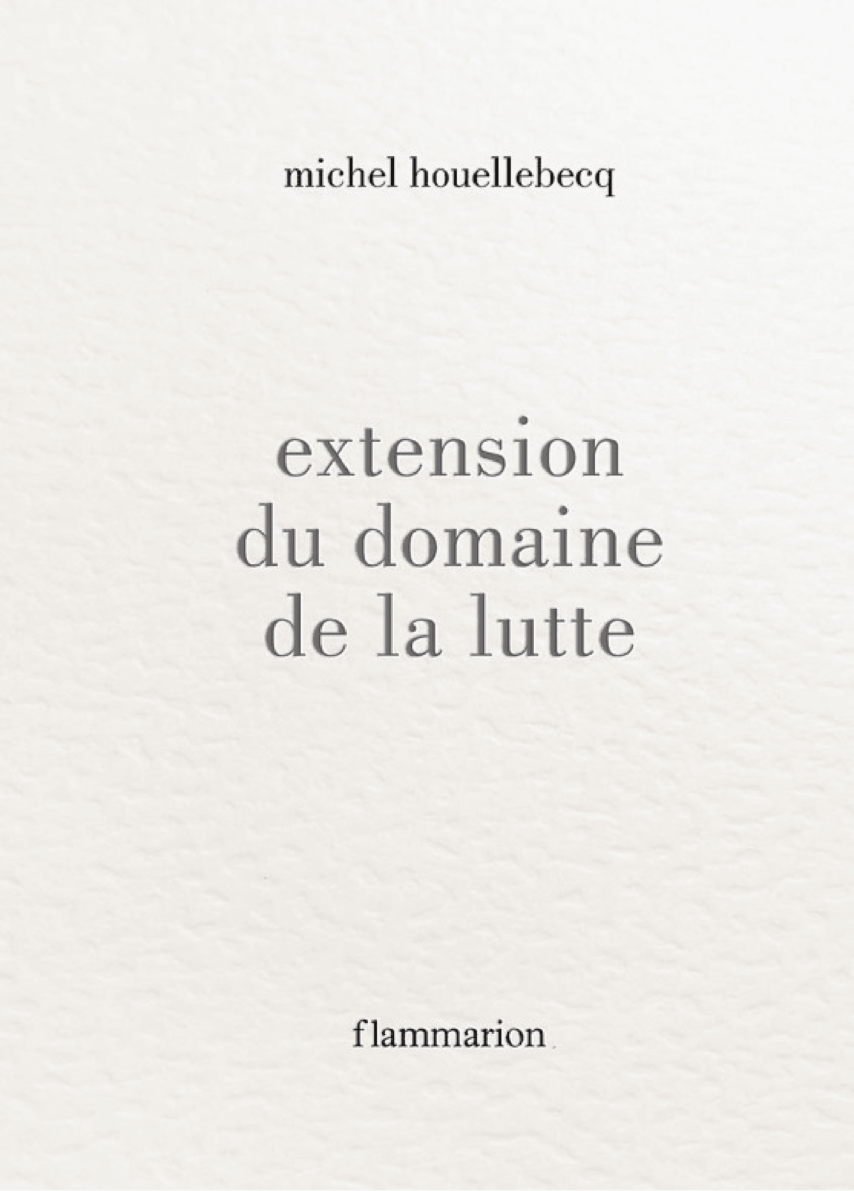 Extension du domaine de la lutte - Cover