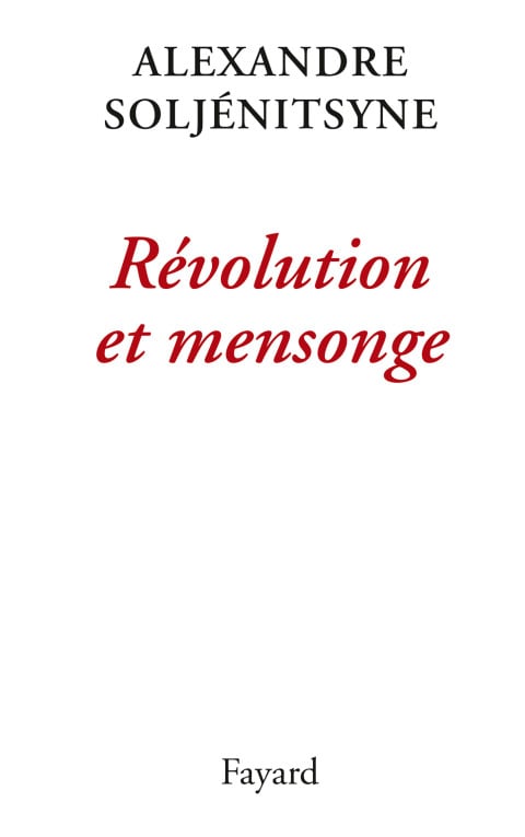 Révolution et mensonge - Cover