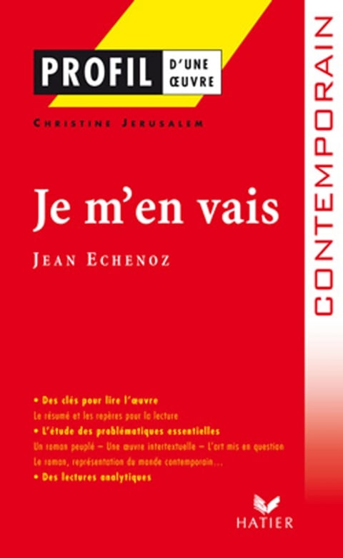 Profil - Echenoz (Jean) : Je m'en vais - Cover