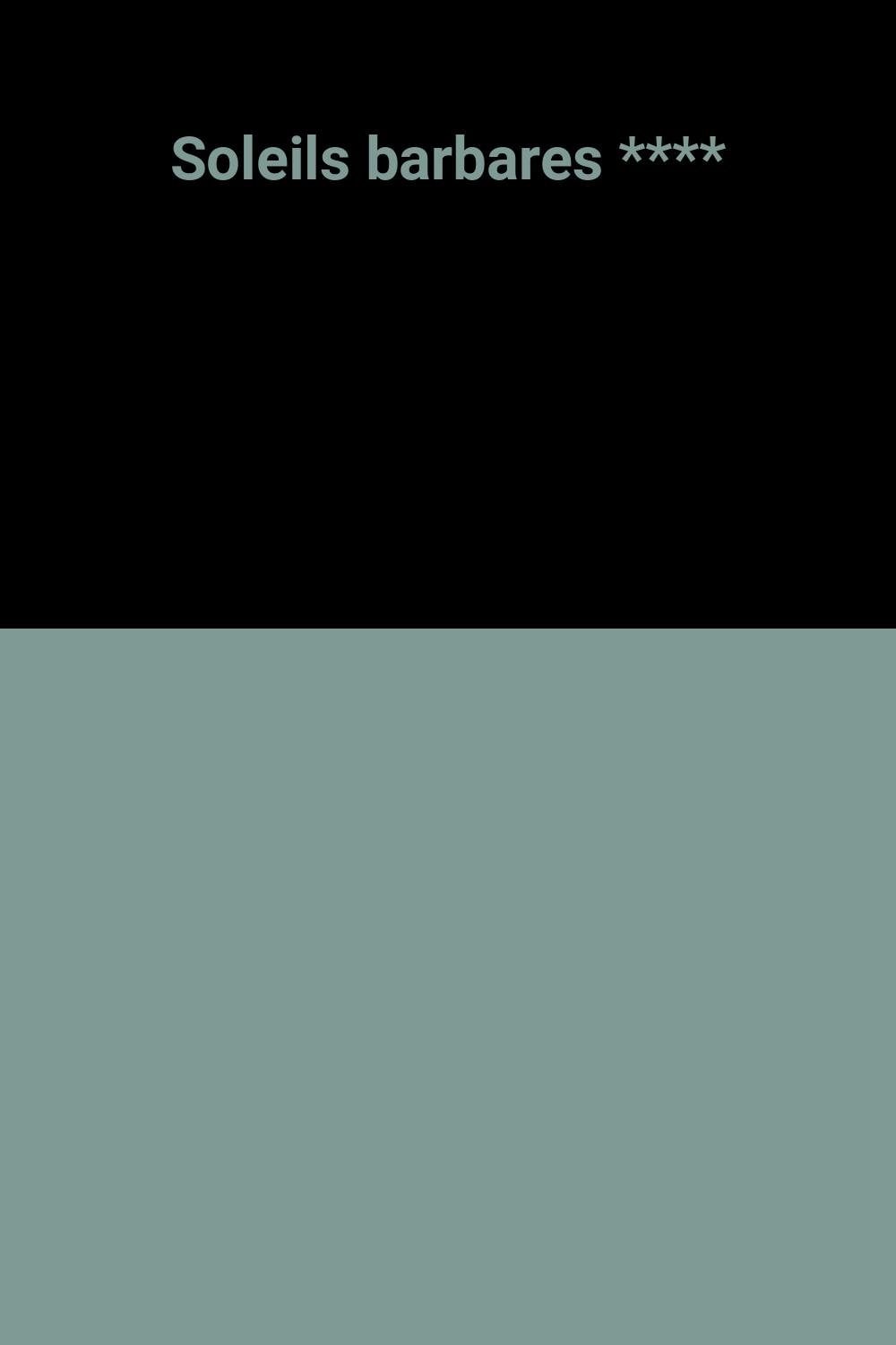 Soleils barbares - Cover