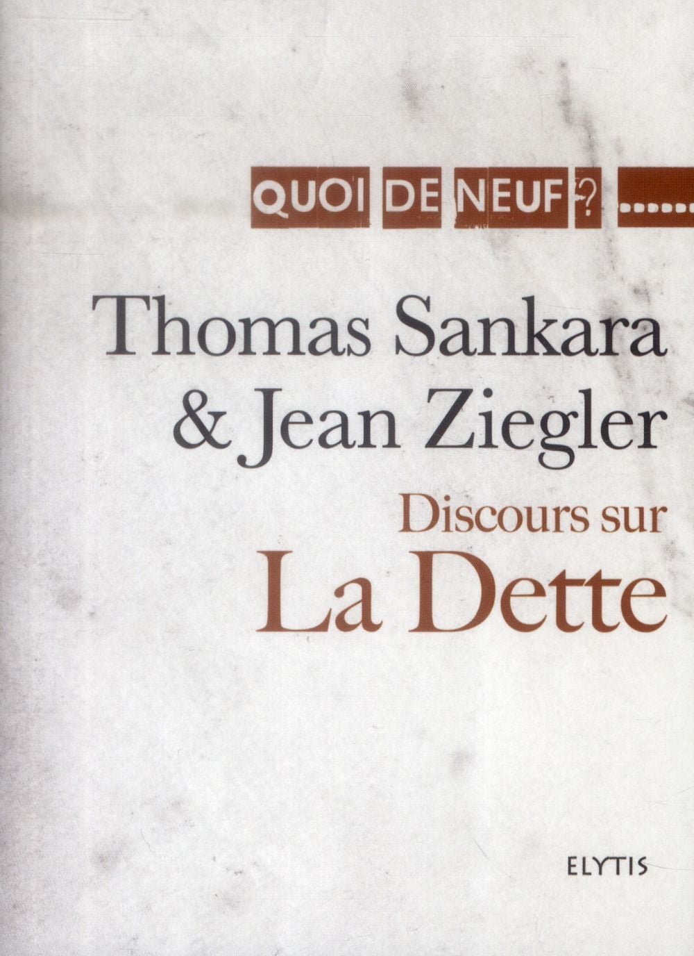 Discours sur la dette - Cover