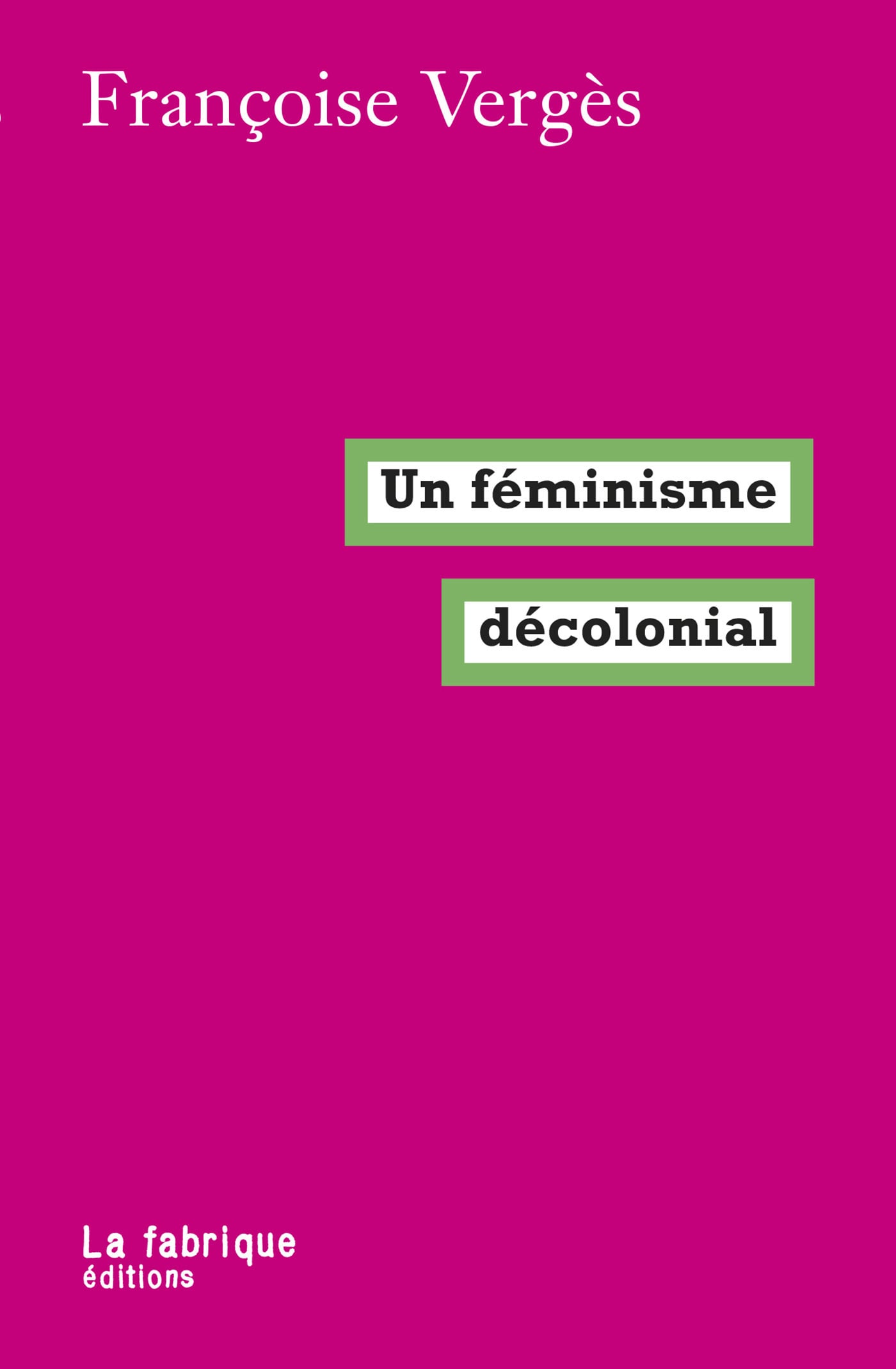 Un féminisme décolonial - Cover