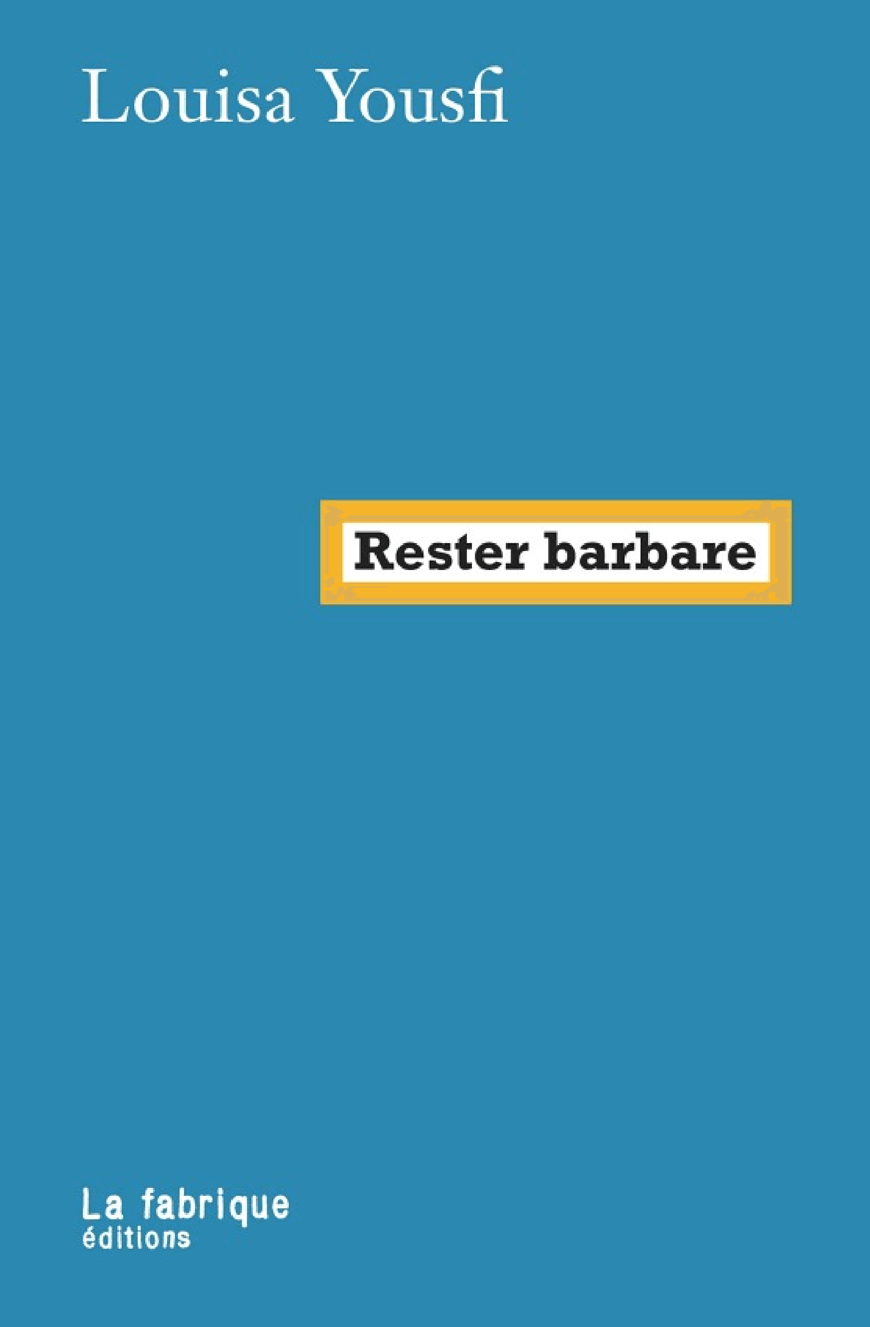 Rester barbare - Cover