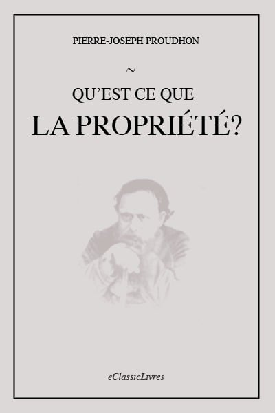 Qu'est-ce que la propriété ? - Cover
