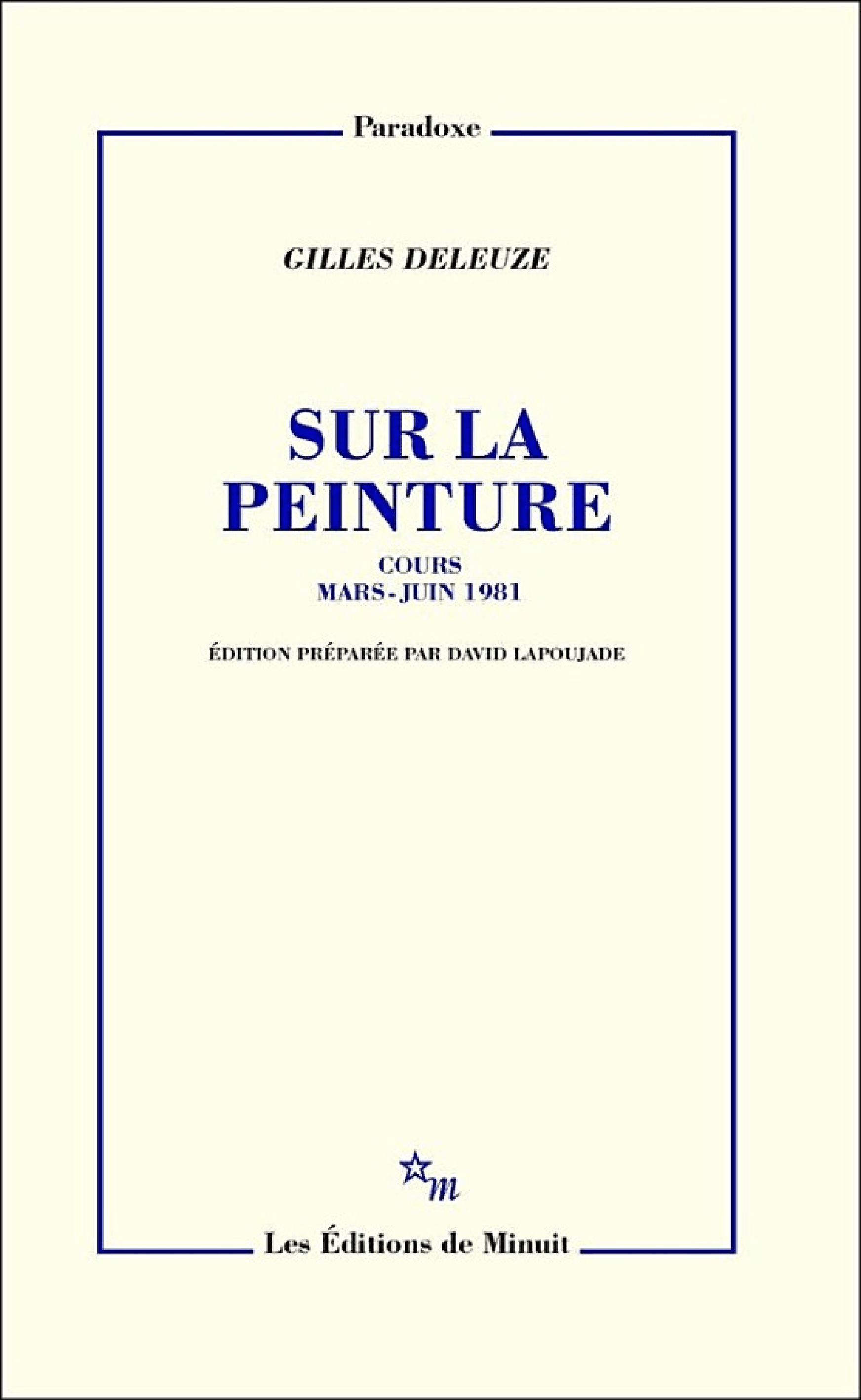 Sur la peinture - Cover