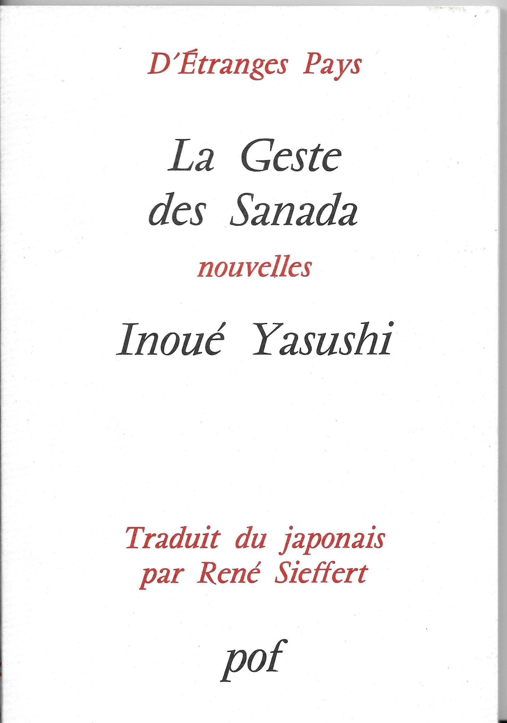 La Geste des Sanada - Cover
