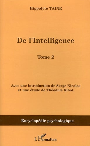 De l'intelligence, 1870 - Cover