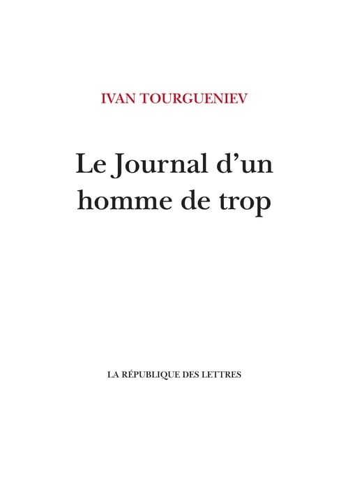 Le Journal d'un homme de trop - Cover