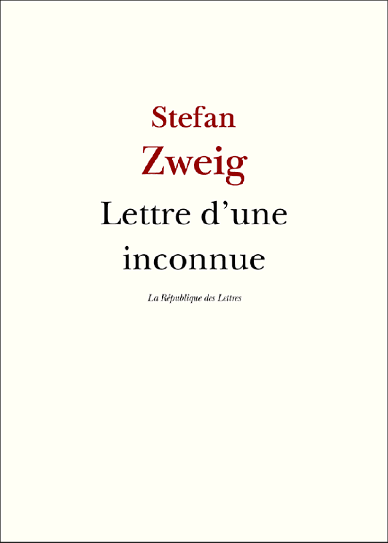 Lettre d'une inconnue - Cover