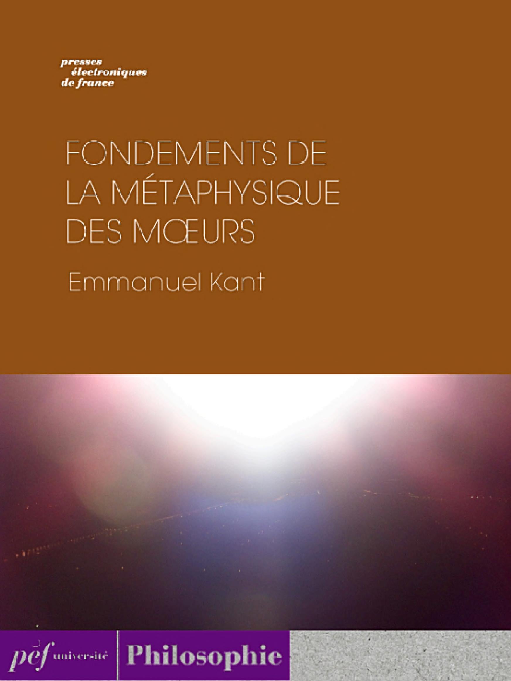 Fondements de la métaphysique des moeurs - Cover