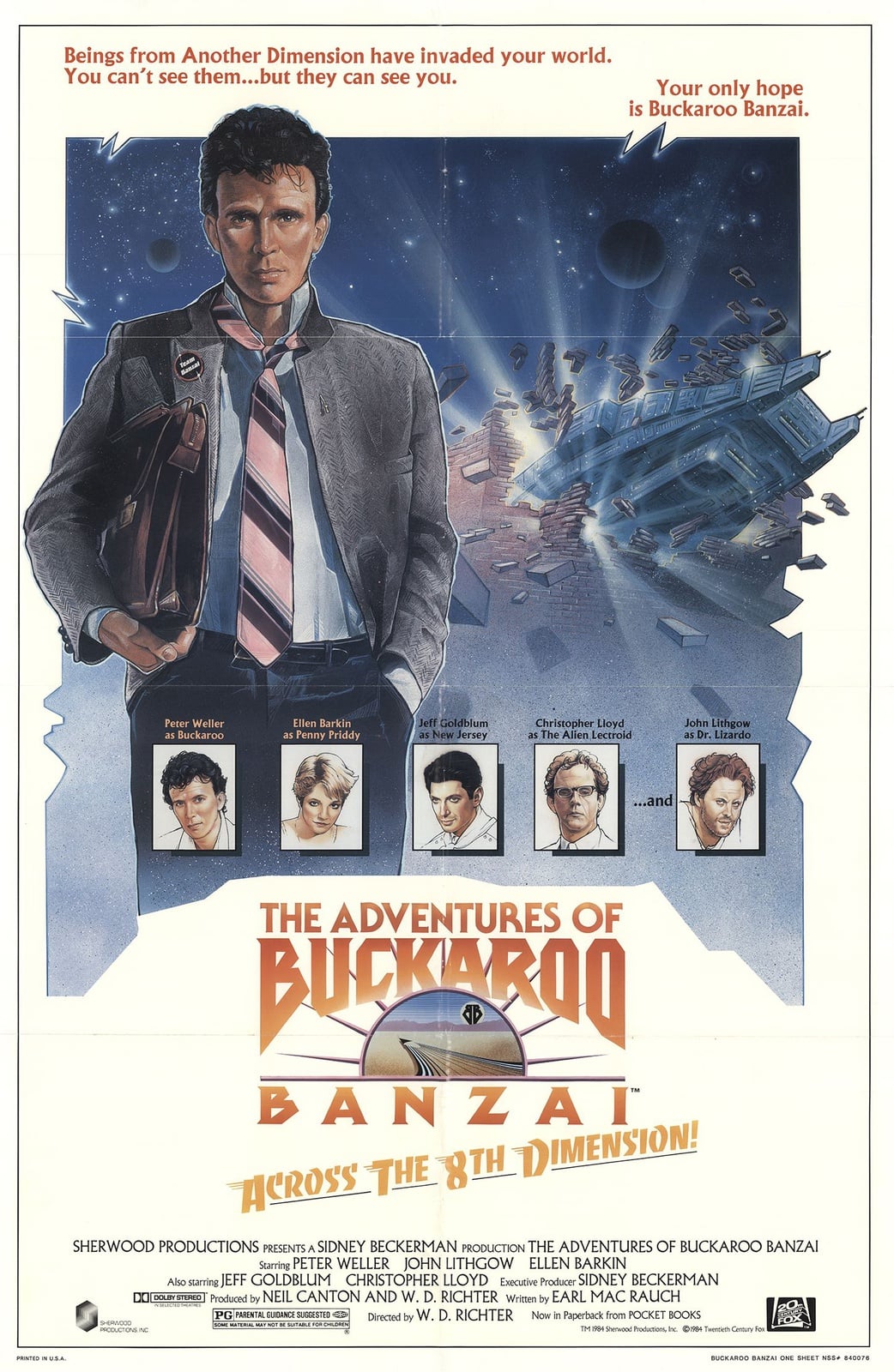 The Adventures of Buckaroo Banzai Across the 8th Dimension - Cover