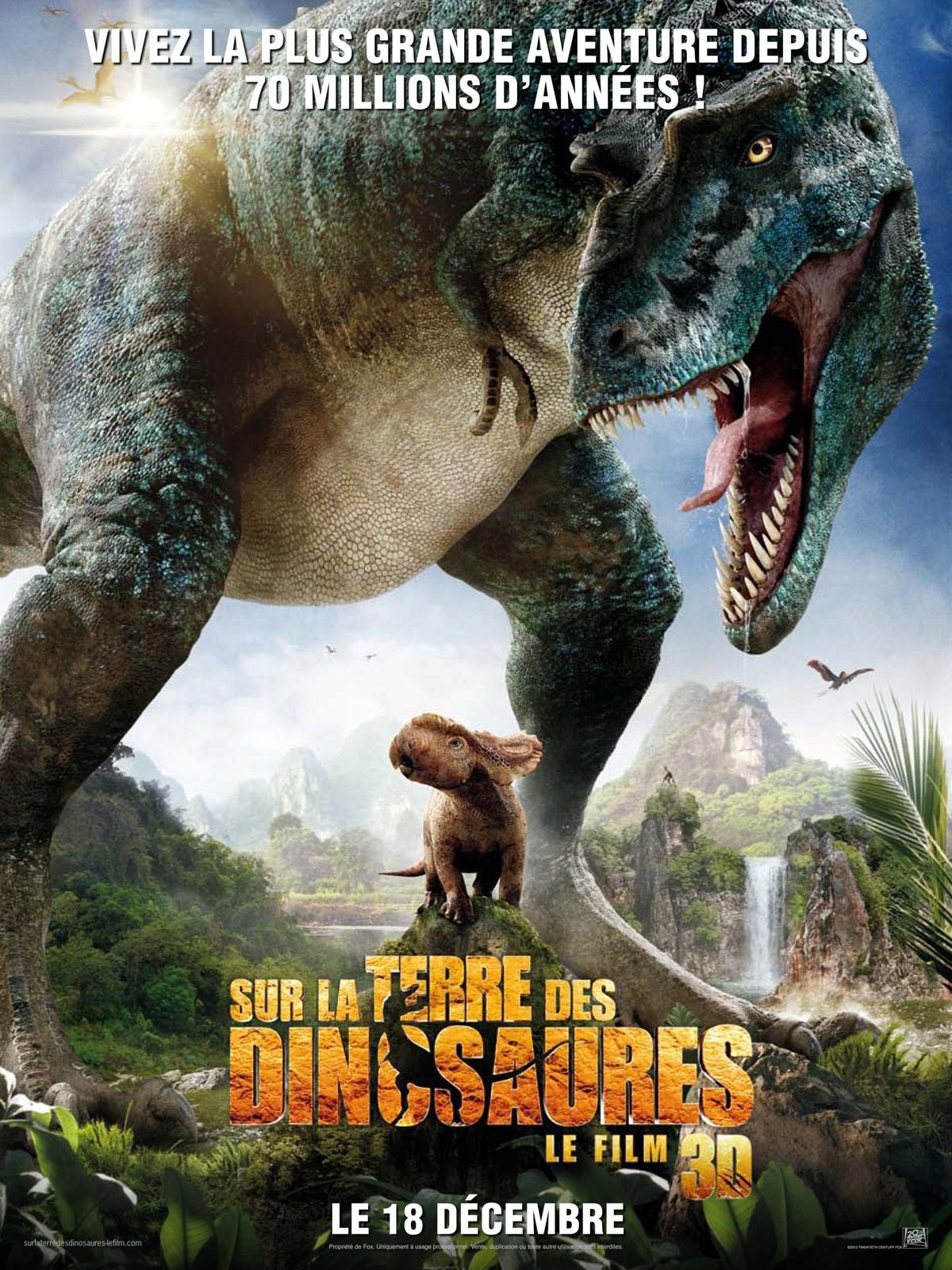 Sur la terre des dinosaures, le film 3D - Cover