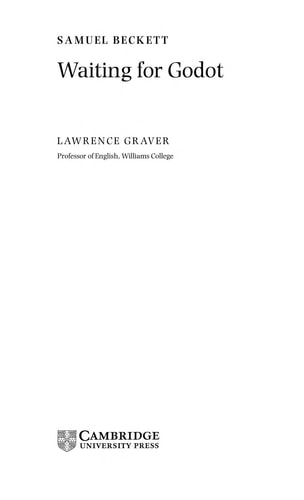 Beckett: Waiting for Godot: A Student Guide (Landmarks of World Literature)