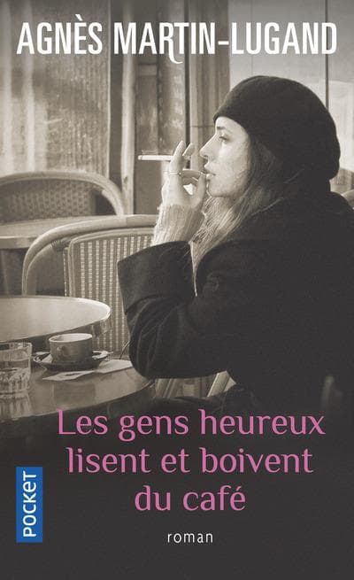 Les gens heureux lisent et boivent du café - Cover