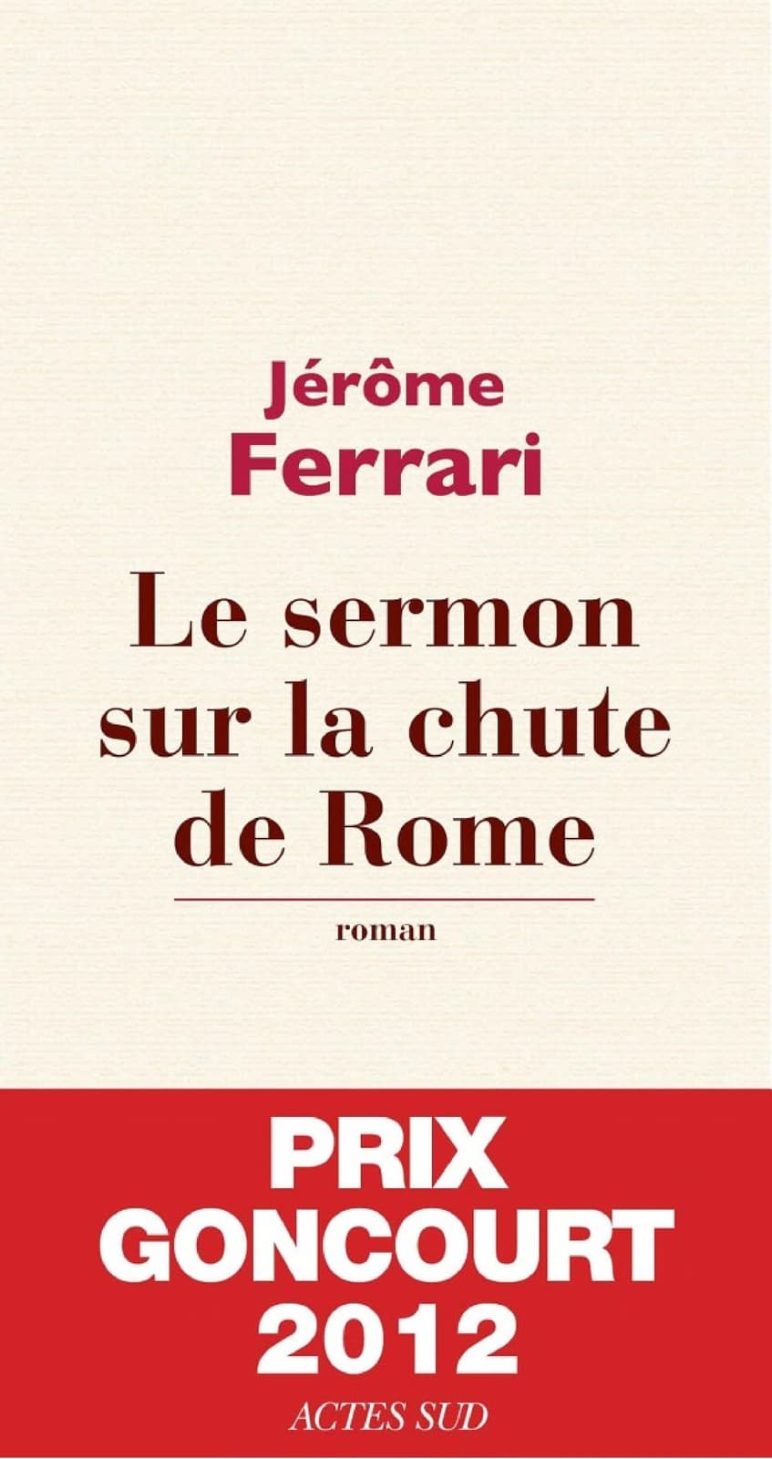 Le sermon sur la chute de Rome - Cover